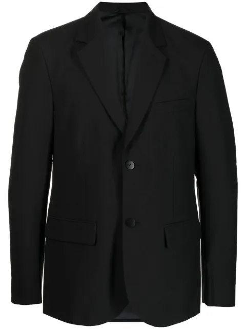 agnès b. single-breasted wool blazer Black X710U919