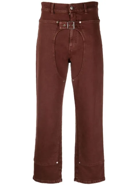 Stella McCartney Workwear cropped denim pants Brown 6D00743SPH03