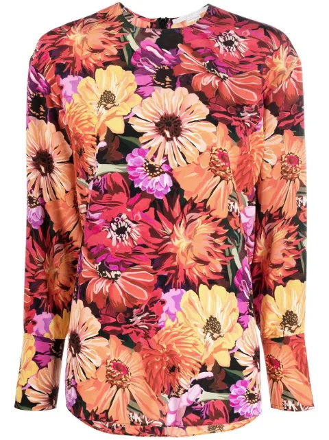 Stella McCartney floral-print silk blouse Red 6T00193AS2016563