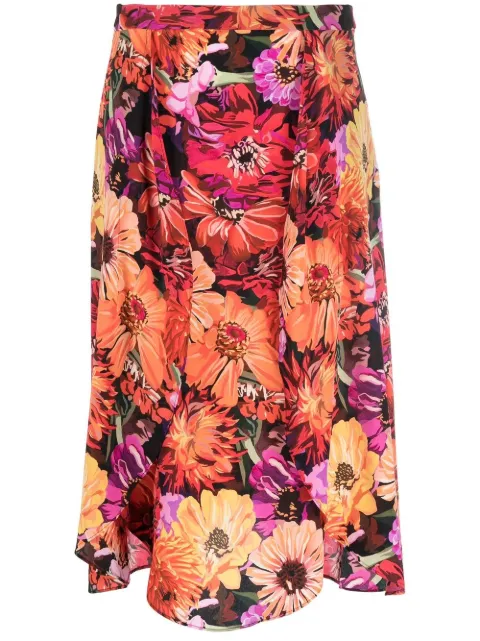 Stella McCartney floral-print petal midi skirt Red 6045033AS201