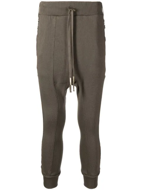 Boris Bidjan Saberi drawstring-fastening waistband trousers Green LONGJOHN21F0406C