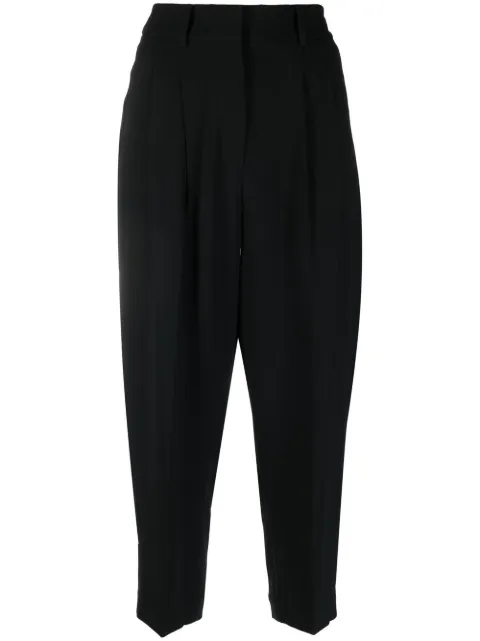 Michael Michael Kors high-waisted cropped trousers Black MU230C2ENX