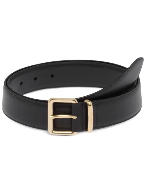 Miu Miu logo-engraved buckle belt Black 5CC5362AIX
