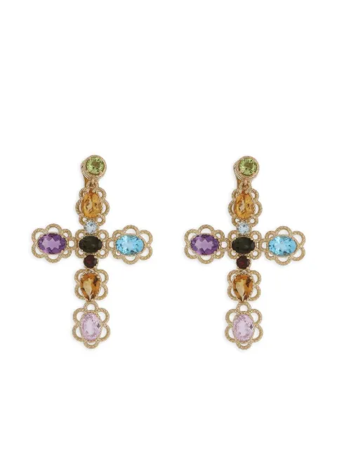 Dolce & Gabbana 18K yellow gold Rainbow gemstone earrings Gold WEQR4GWMIX1