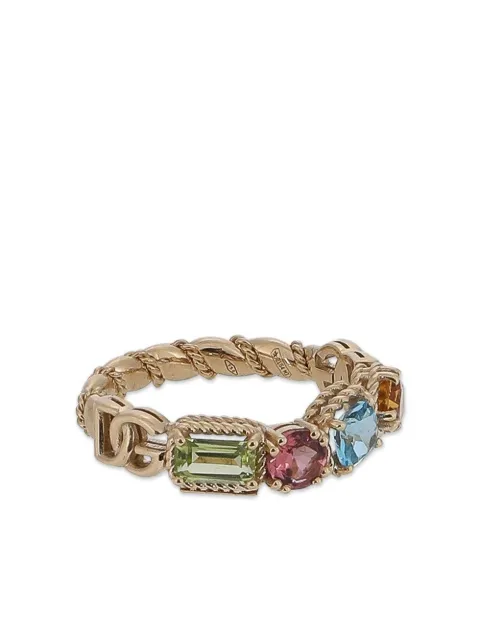 Dolce & Gabbana 18K yellow gold Rainbow gemstone ring Gold WRQR4GWMIX1