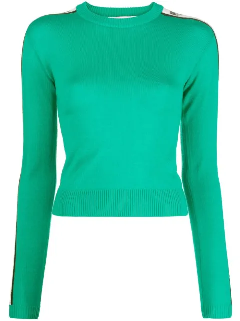 Chiara Ferragni logo-print crew-neck jumper Green 73CBFM02CMH10