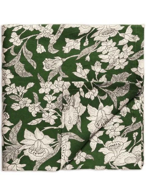 La DoubleJ Lilium Avorio-print tablecloth (180x350cm) Green TBC0003LIN001LIL0008