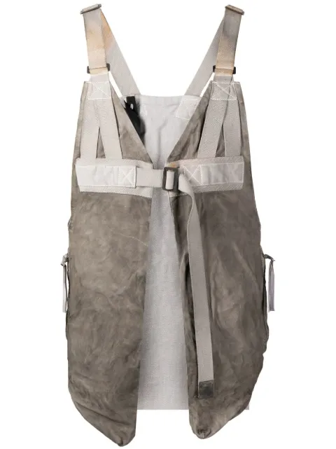 Boris Bidjan Saberi sliding-buckle fastening vest Grey VESTBAG21FMM20006