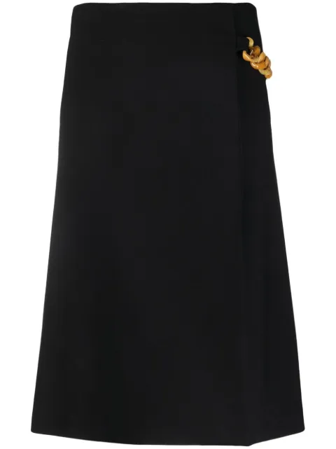 Stella McCartney Falabella chain A-line skirt Black 6300093AU701