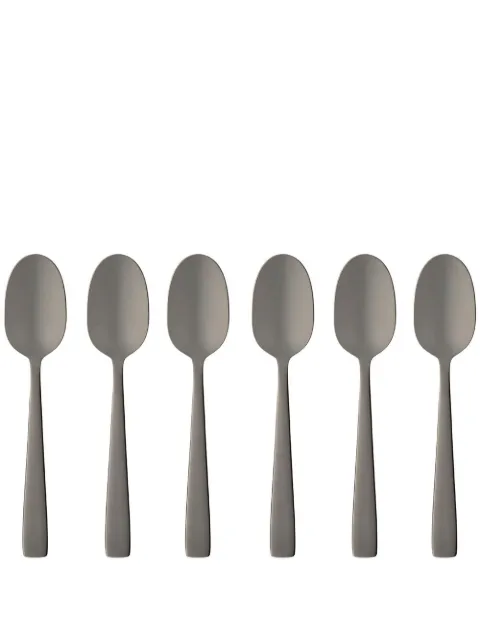 Dolce & Gabbana logo-engraved coffee spoons (set of six) Black TCPS13TCA53