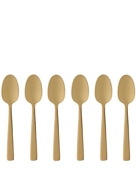 Dolce & Gabbana logo-engraved coffee spoons (set of six) Gold TCPS13TCA51