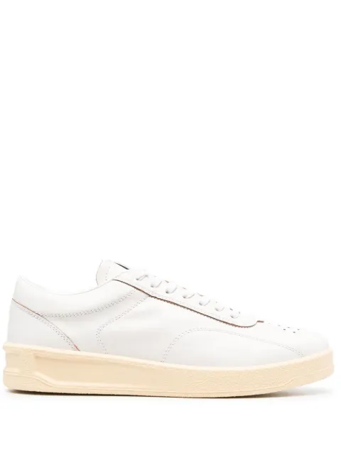 Jil Sander lace-up leather sneakers White J32WS0014P2644