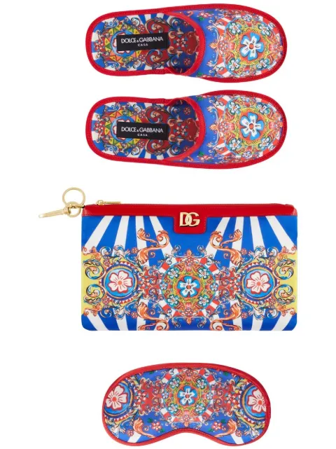 Dolce & Gabbana abstract-print three-piece comfort kit Red TCK003TCAAO