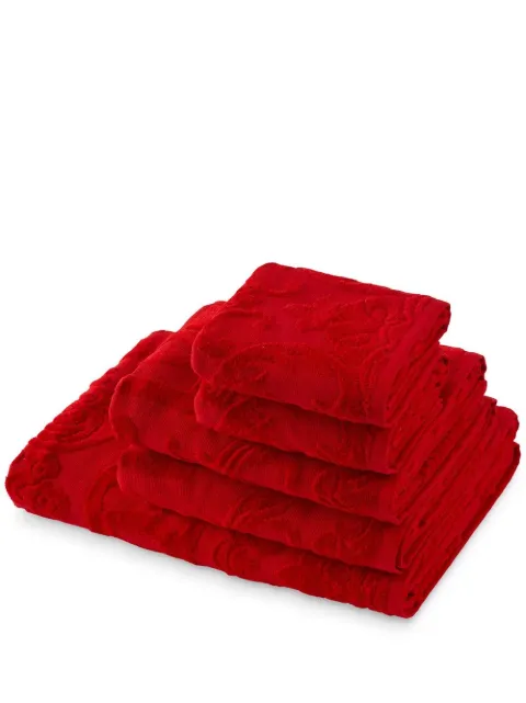Dolce & Gabbana terry cotton towels (set of five) Red TCFS01TCAGB