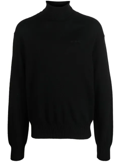 Off-White roll-neck wool jumper Black OMHF043C99KNI0011010