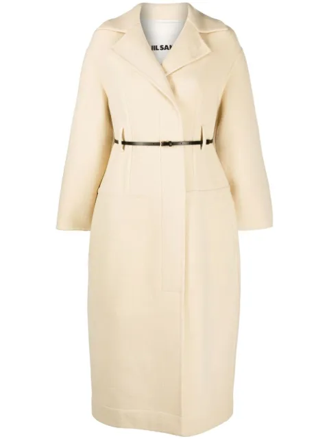 Jil Sander belted wool coat Neutrals J04AA0004J40020