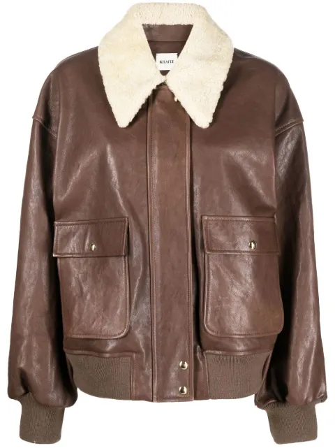 KHAITE The Shellar lambskin jacket Brown 6075729720