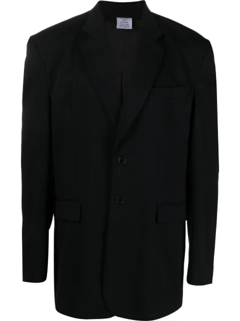 VETEMENTS oversize single-breasted blazer Black UA53JA700B