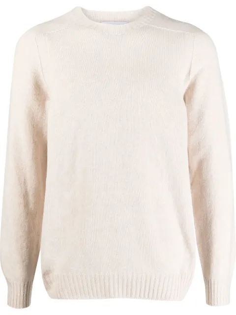 D4.0 ribbed-trim virgin-wool jumper Neutrals 2415725024