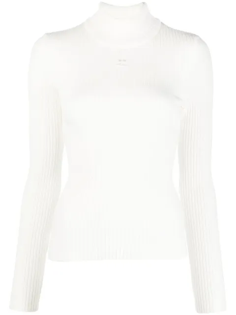 Courrèges Reedition ribbed sweater White PERMPU022FI0001