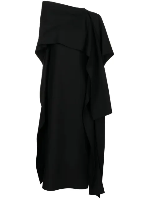 Valentino Garavani draped midi dress Black BVA0Q51CF
