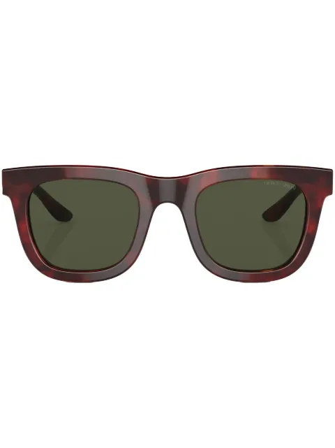 Giorgio Armani tortoiseshell-effect round-frame sunglasses Red AR8171596231