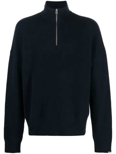 extreme cashmere high-neck zipped jumper Blue 23500101FE01