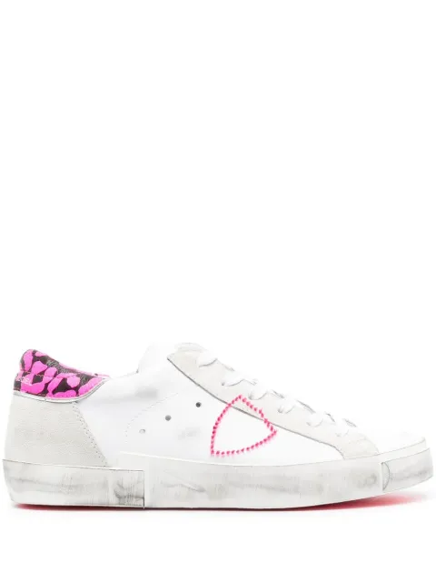 Philippe Model Paris side stitched-logo detail sneakers White PRLD