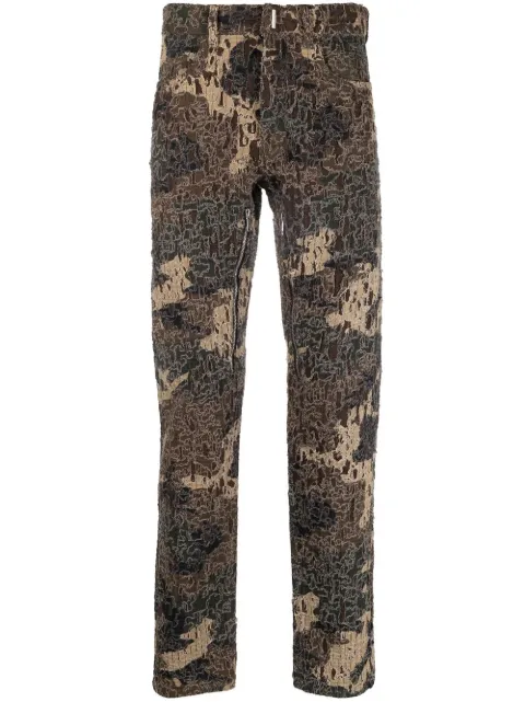 Givenchy camouflage-print straight-leg trousers Brown BM512W5Y2V