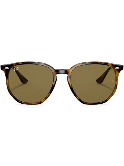 Ray-Ban round-frame tortoiseshell sunglasses Green RB4306L71073
