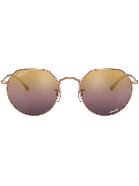 Ray-Ban Jack geometric-frame sunglasses Pink RB35659202G9