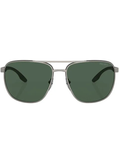 Prada Linea Rossa logo-print sunglasses Grey SPS50Y7CQ06U