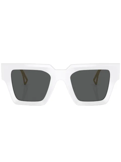 Versace Eyewear logo-embossed square-frame sunglasses White VE443140187