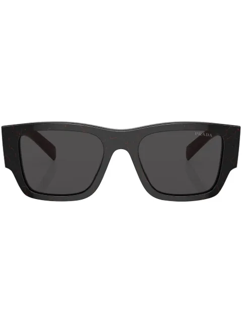 Prada Eyewear logo-arm square-frame sunglasses Black SPR10Z11F5S0