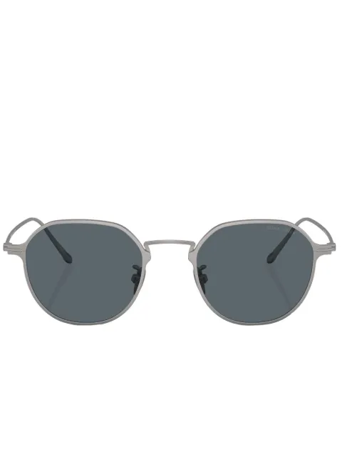 Giorgio Armani logo-print round-frame sunglasses Grey AR6138T3280R5