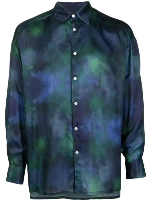 Ahluwalia Shakti long-sleeve shirt Blue MAHLUTO007AW22FA40MI
