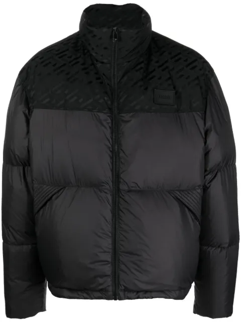 Versace zip-fastening padded jacket Black 10074641A06182