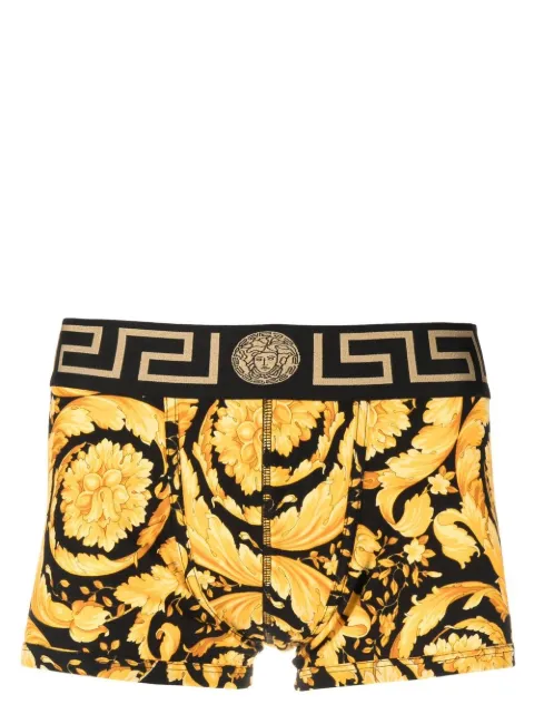 Versace baroque-print cotton boxer briefs Yellow 10009571A00515