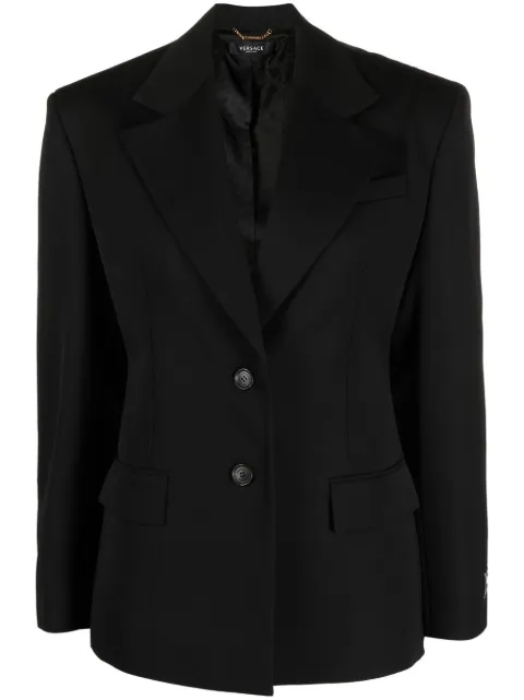 Versace Single-breasted wool blazer Black 10079101A05161