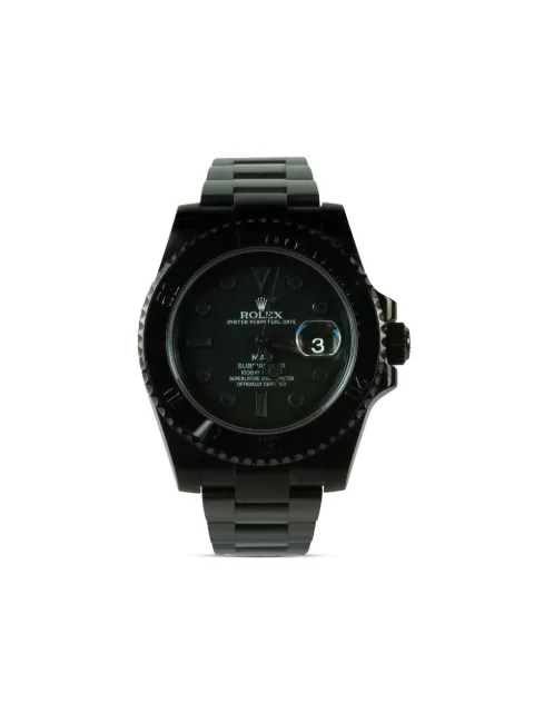 MAD Paris customised pre-owned Rolex Submariner Date 40mm Black SUBMARINERDATEBLACKEDOUT