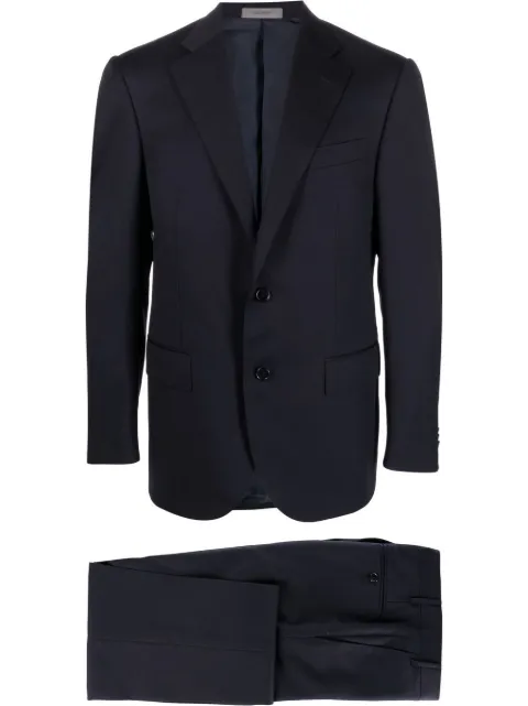 Corneliani single-breasted virgin-wool suit Blue 9072682818150001