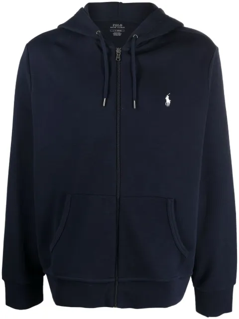 Polo Ralph Lauren logo-embroidered zip-up hoodie Blue 710888282002