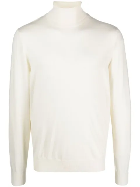 Barba roll neck pullover sweater White 1429055557