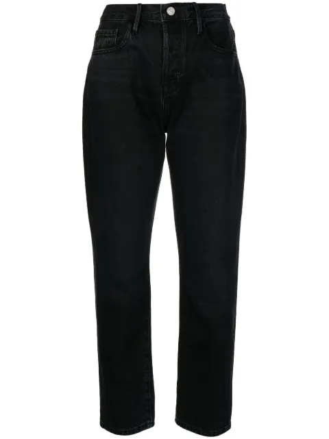 FRAME tapered high-waist jeans Black LOJB726