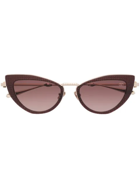 VALENTINO GARAVANI EYEWEAR Rockstud cat-eye frame sunglasses Gold VLS102C