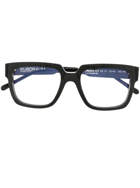 Kuboraum K3 rectangle frame glasses Black KRO0K3BS00NT00OPBSNT