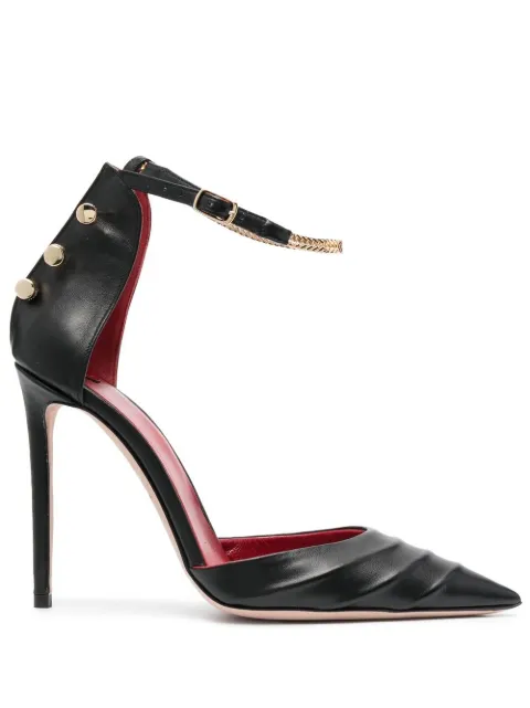 HARDOT chain-detail pointed-toe pumps Black HAHM10B