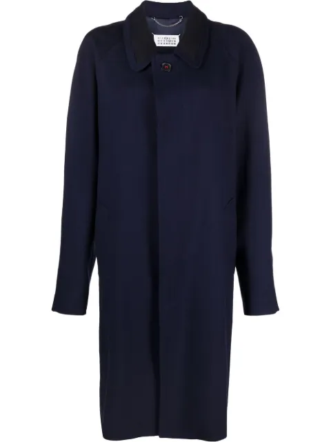 Maison Margiela single-breasted coat Blue SI0AA0003S54959