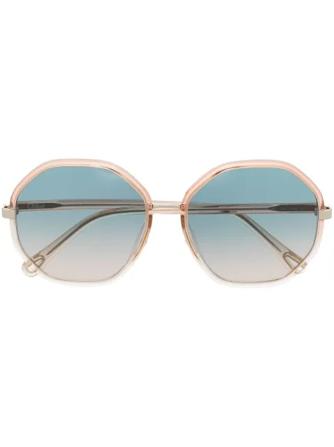 Chloé Eyewear round-frame tinted sunglasses Orange CH0133SA