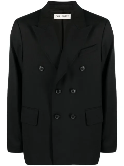 OUR LEGACY double-breasted blazer Black M4200DBBP